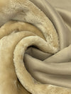 Tan 100% Polyester Double-Faced Fur Suede - NY Designer - 63W