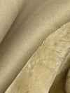 Tan 100% Polyester Double-Faced Fur Suede - NY Designer - 63W
