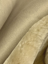Tan 100% Polyester Double-Faced Fur Suede - NY Designer - 63W