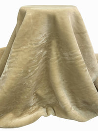 Tan 100% Polyester Double-Faced Fur Suede - NY Designer - 63W