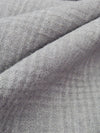 Sterling Gray/Pale Gray Wool/Cotton Plaid Washed-Look Suiting - NY Designer - 52W