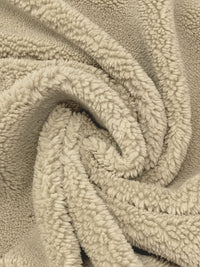 Muted Sand 100% Polyester Sherpa Faux Fur - NY Designer - 63W
