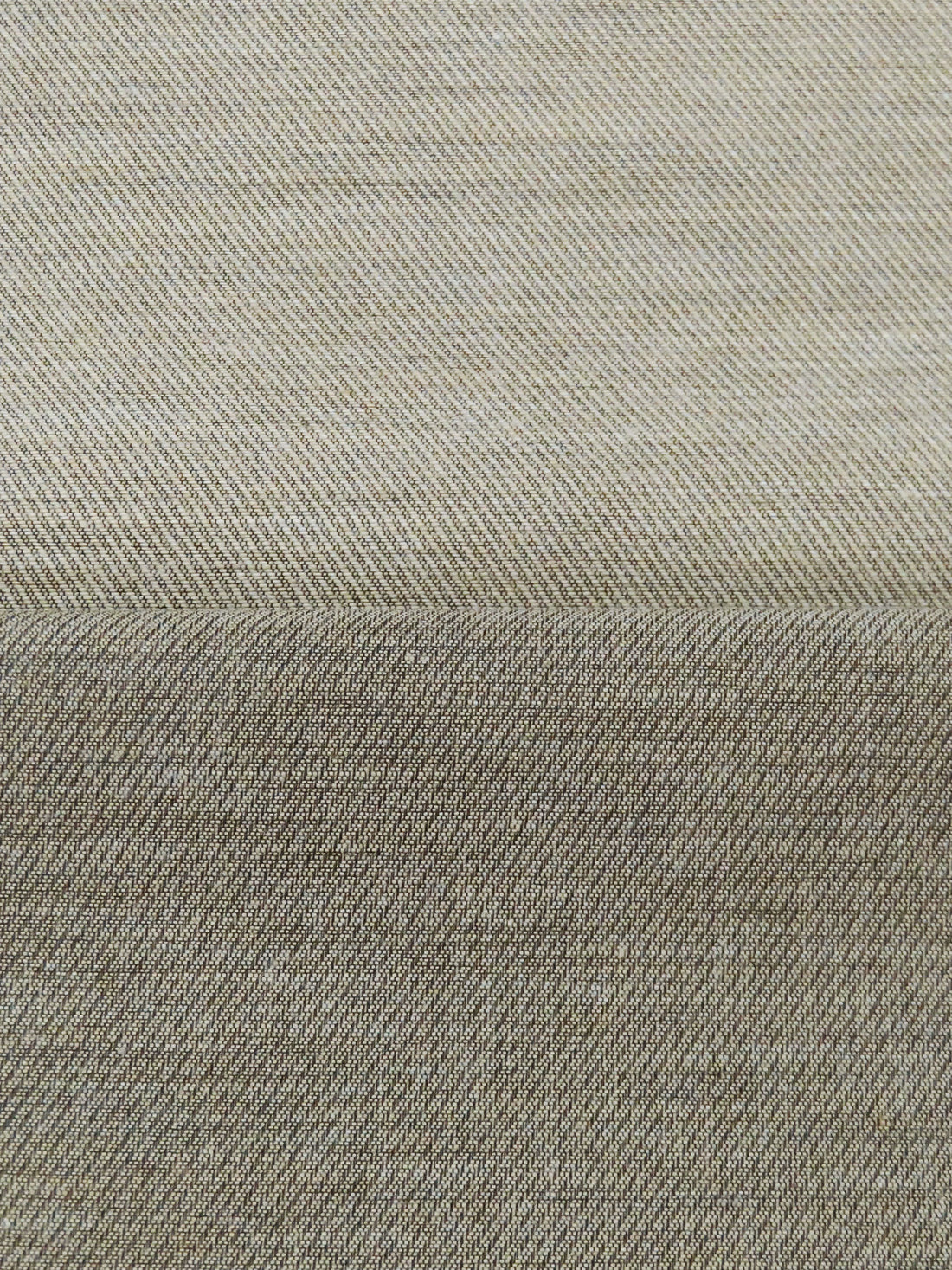 Oatmeal/Black Cotton/Polyester Heathered Shirt Weight Woven - NY Designer - 55W
