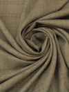 Olive Brown/Cinnamon/Stone Blue/Iron Gray 100% Worsted Wool Plaid Design Suiting - NY Designer - 62W