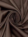 Toasted Taupe Brown Polyester/Lycra Drapey Stretch Satin - NY Designer - 44W