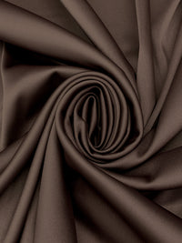 Toasted Taupe Brown Polyester/Lycra Drapey Stretch Satin - NY Designer - 44W