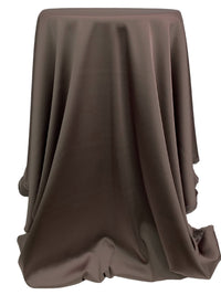 Toasted Taupe Brown Polyester/Lycra Drapey Stretch Satin - NY Designer - 44W