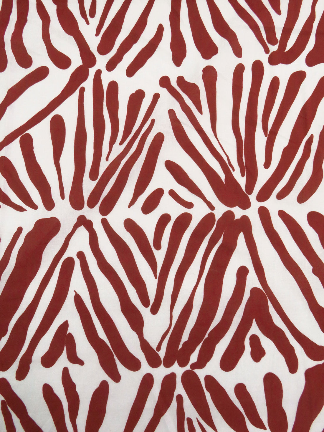 Cypress Bark Red/Penguin White 100% Cotton Abstract Tile Print Voile 56W