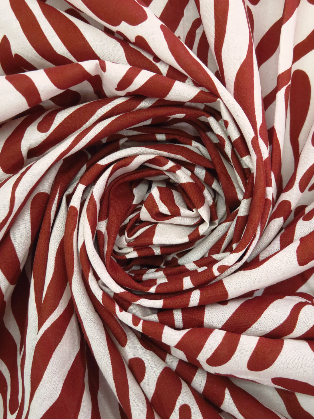 Cypress Bark Red/Penguin White 100% Cotton Abstract Tile Print Voile 56W