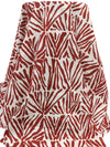 Cypress Bark Red/Penguin White 100% Cotton Abstract Tile Print Voile 56W