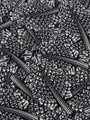 Black/White Cotton/Lycra Floral Print Stretch Twill - NY Designer - 60W