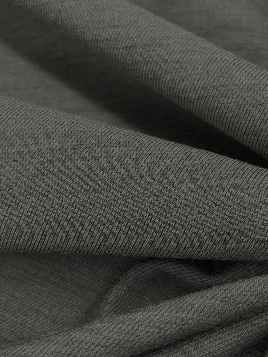 Gray/Black Cotton/Polyester Heathered Shirt Weight Woven - NY Designer - 55W