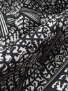 Black/White Cotton/Lycra Floral Print Stretch Twill - NY Designer - 60W