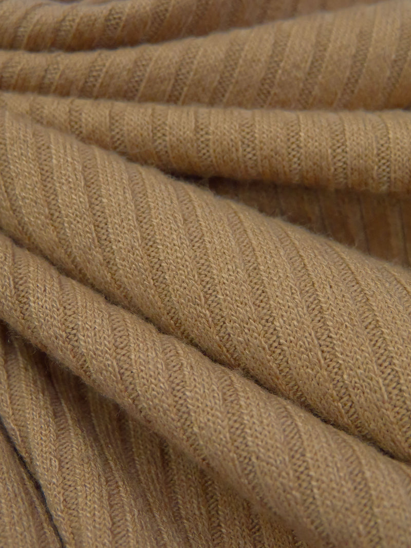 Graham Cracker Polyester/Rayon/Lycra 4x2 Rib Sweater Knit 46W