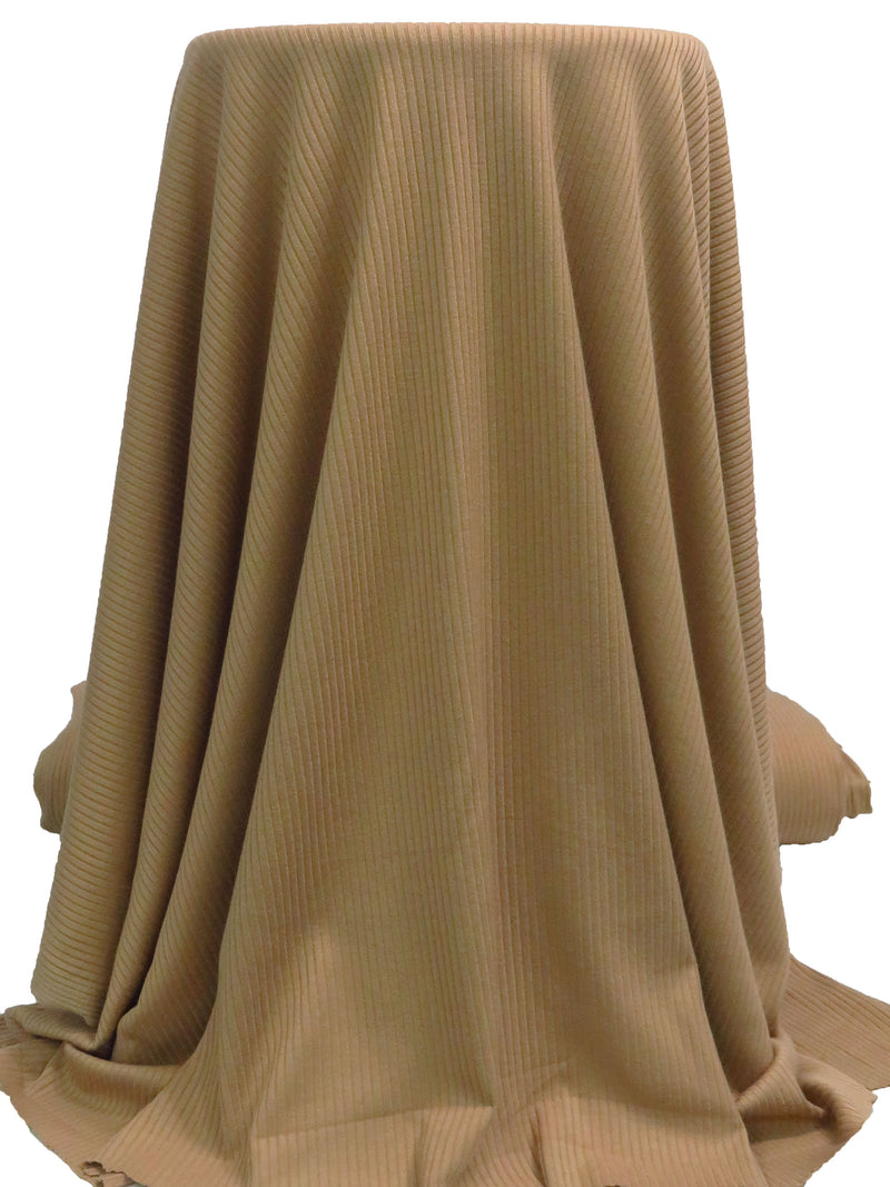 Graham Cracker Polyester/Rayon/Lycra 4x2 Rib Sweater Knit 46W