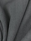 Granite Gray/Dark Silver 100% Worsted Wool Twill Weave Suiting - NY Designer - 60W