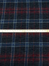 Midnight Navy/Dark Maroon/Off-White/Multi Polyester/Lycra Plaid Weave Hachi Sweater Knit 56W