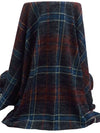 Midnight Navy/Dark Maroon/Off-White/Multi Polyester/Lycra Plaid Weave Hachi Sweater Knit 56W