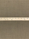 Dark Oak/Tan/Castle Gray Worsted Wool/Polyester Horizontal Stripe Yarn-Dyed Flannel Suiting - NY Designer - 60W