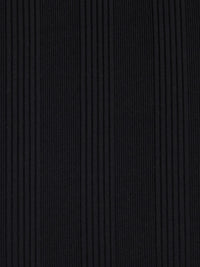 Ink Black Nylon/Lycra Ribbed Vertical Stripes Weave Swim/Activewear Knit - Imported From Italy - 45W