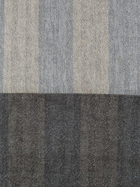 Dark Vanilla/Aluminum Gray/Black Wool/Cotton/Lycra Herringbone Weave Stretch Suiting - NY Designer - 58W