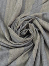 Dark Vanilla/Aluminum Gray/Black Wool/Cotton/Lycra Herringbone Weave Stretch Suiting - NY Designer - 58W