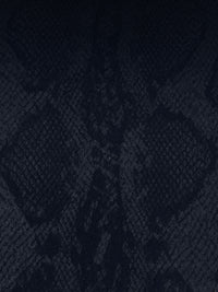 Dark Navy Polyester/Lycra Animal Design Stretch Jacquard Suiting - Imported From Italy - 58W
