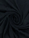 Dark Navy Polyester/Lycra Animal Design Stretch Jacquard Suiting - Imported From Italy - 58W