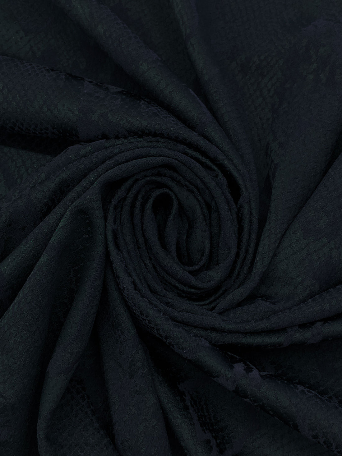 Dark Navy Polyester/Lycra Animal Design Stretch Jacquard Suiting - Imported From Italy - 58W