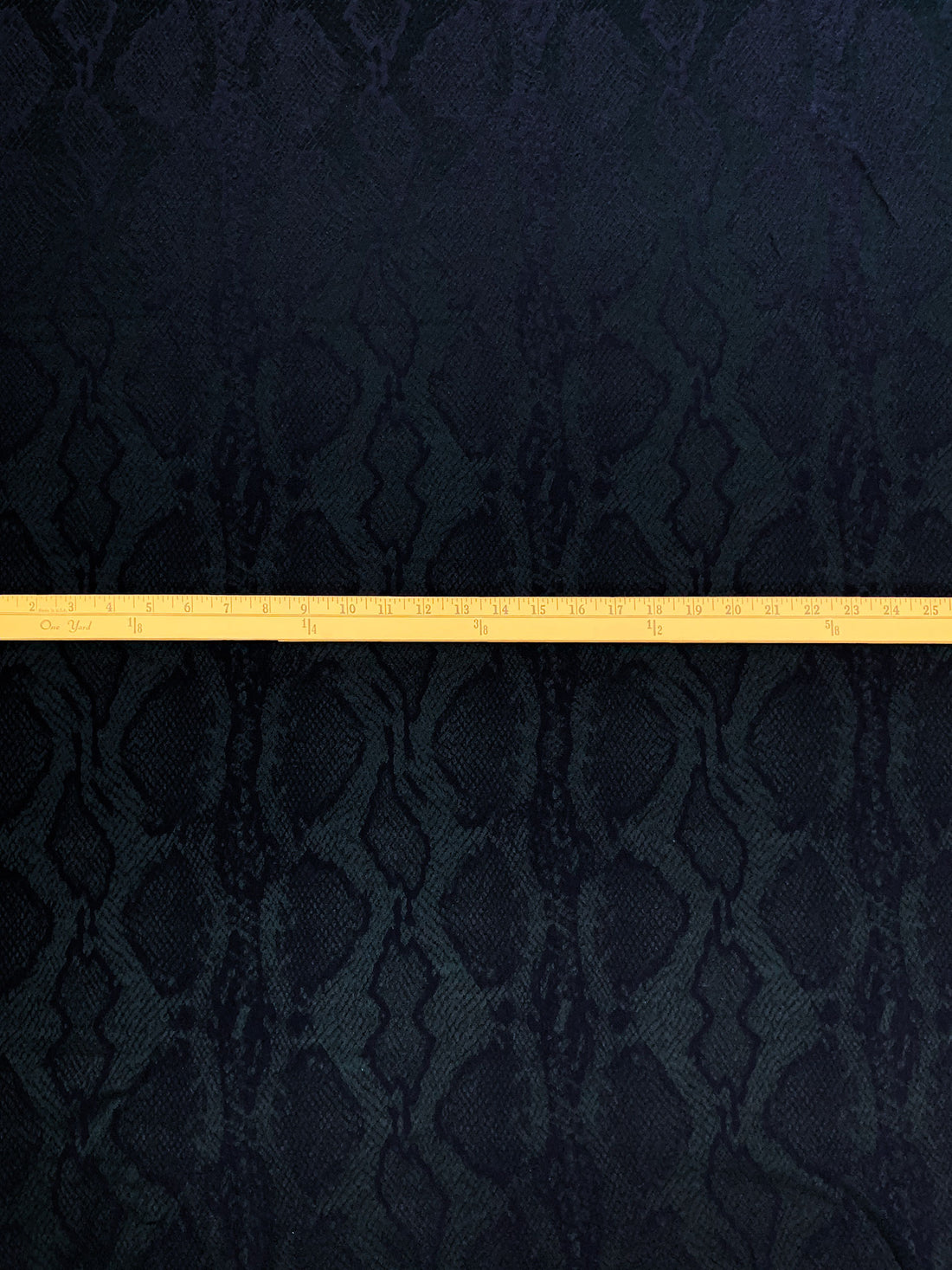 Dark Navy Polyester/Lycra Animal Design Stretch Jacquard Suiting - Imported From Italy - 58W
