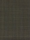 Taupe Brown/Black/Gray 100% Worsted Wool Plaid Tropical Weight Suiting - NY Designer - 60W