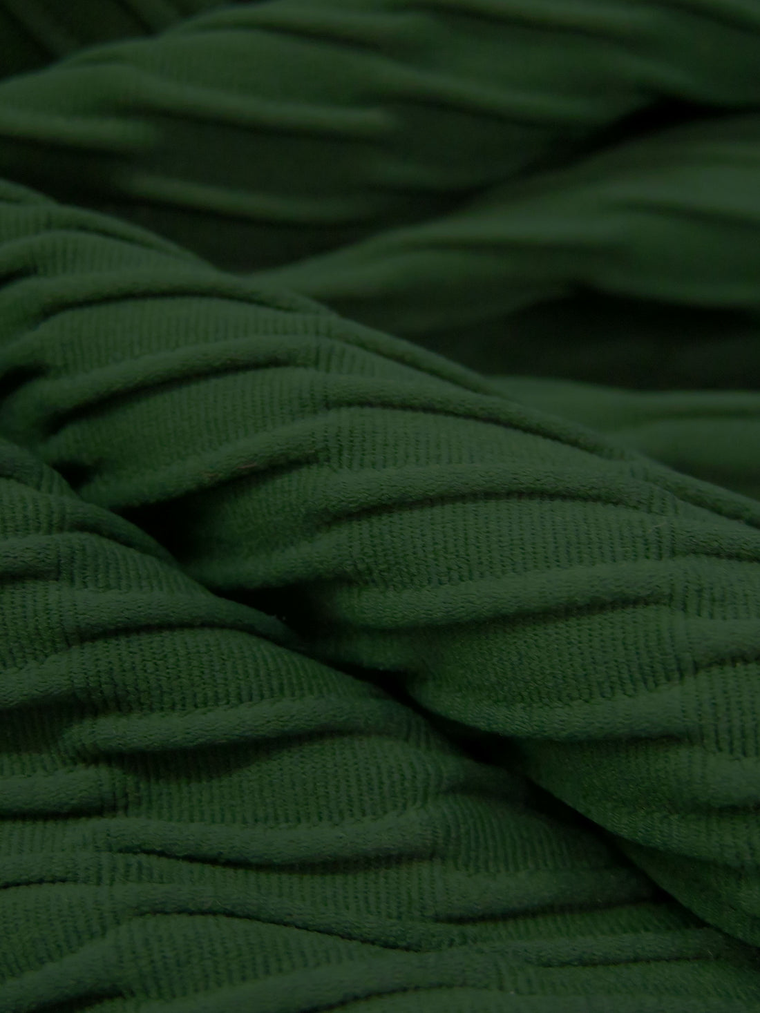 Forest Green Nylon/Lycra Jacquard Double Knit - NY Designer - 50W