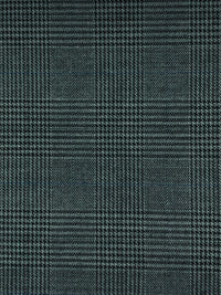 Slate Gray/Black/Dark Blue Wool/Polyester/Lycra Glen Plaid Stretch Suiting - NY Designer - 60W