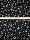 Black/Old Moss/White/Multi 100% Polyester Small Floral Print Chiffon - Imported From Italy - 58W