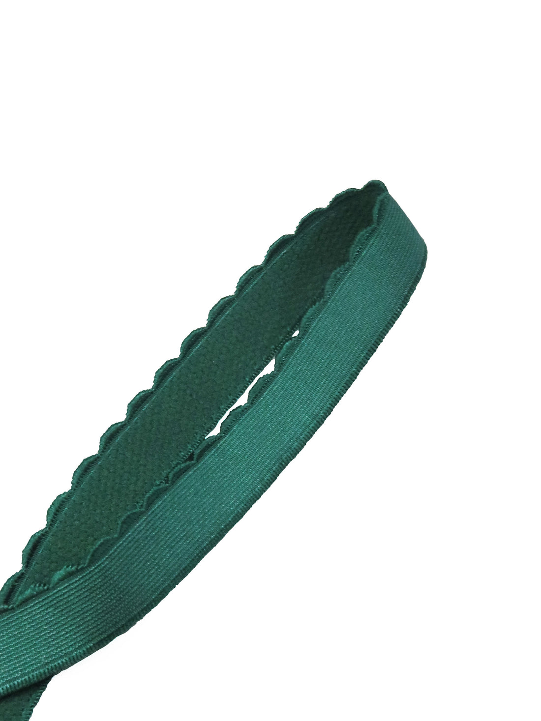 1/2" Emerald Green Scalloped Edge Elastic