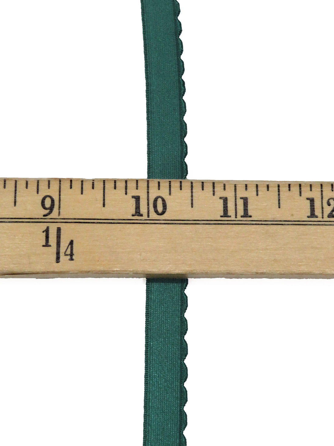 1/2" Emerald Green Scalloped Edge Elastic