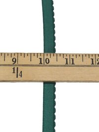 1/2" Emerald Green Scalloped Edge Elastic