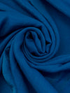 Cyan Cobalt Blue Rayon/Nylon Shimmer Satin - Famous Dress Designer - 54W