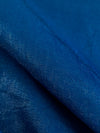 Cyan Cobalt Blue Rayon/Nylon Shimmer Satin - Famous Dress Designer - 54W