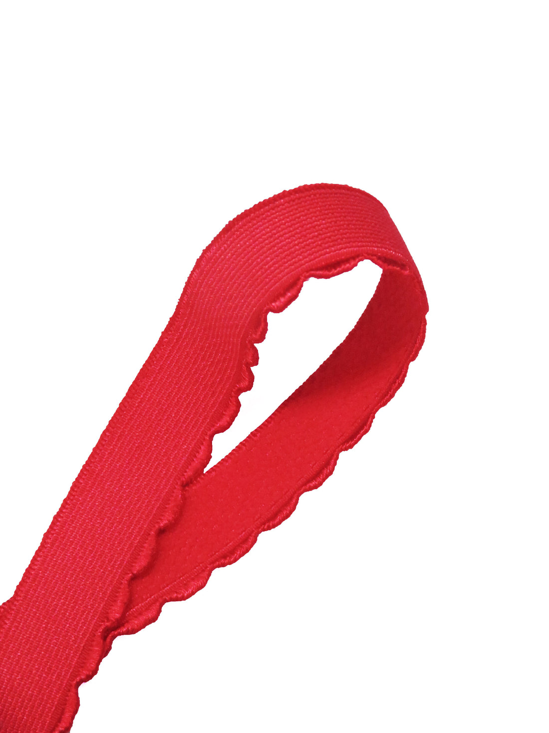 1/2" Fire Engine Red Scalloped Edge Elastic