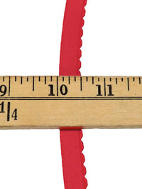 1/2" Fire Engine Red Scalloped Edge Elastic