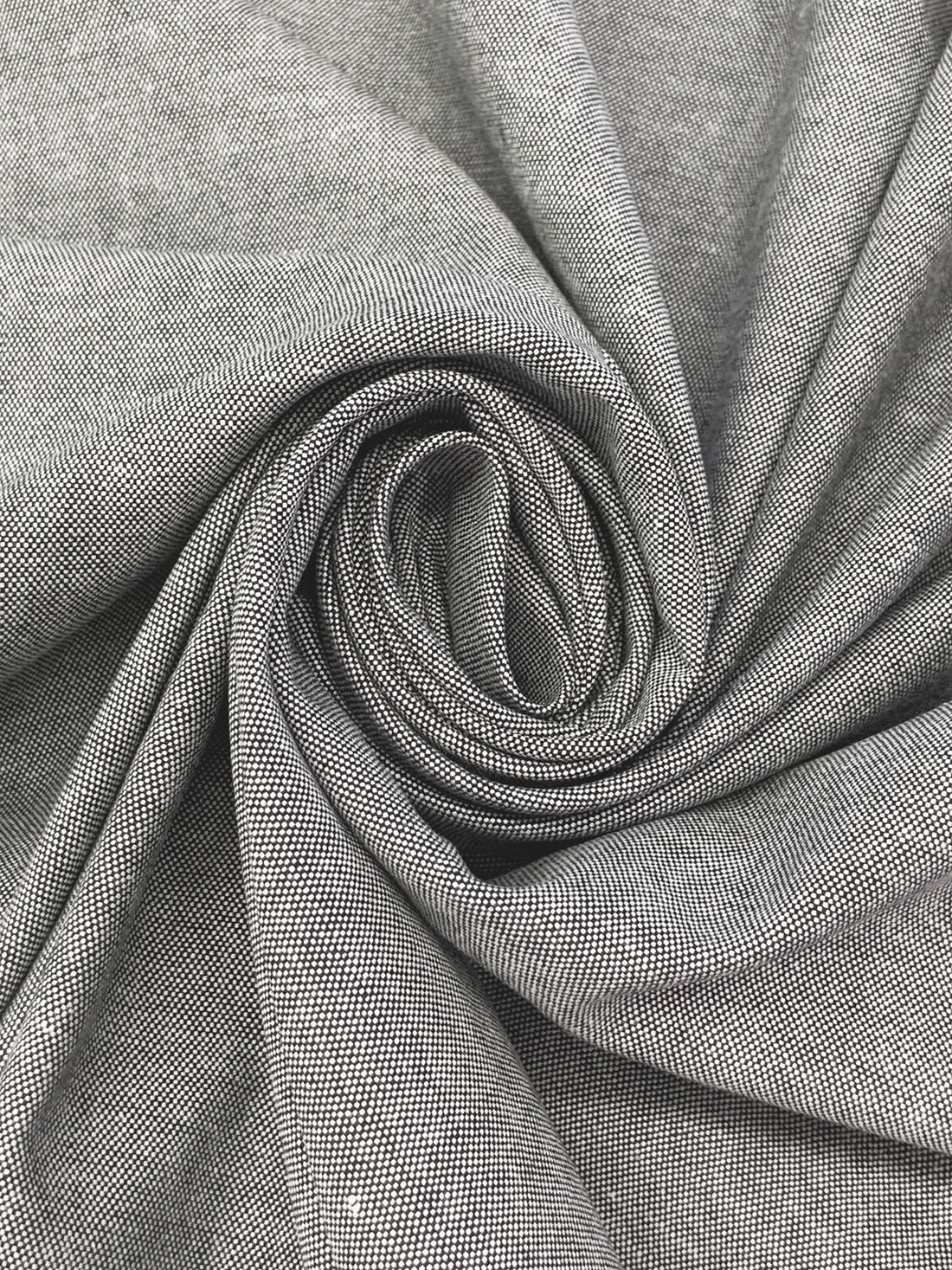 White/Black Cotton/Lycra Oxford Shirting - NY Designer - 50W