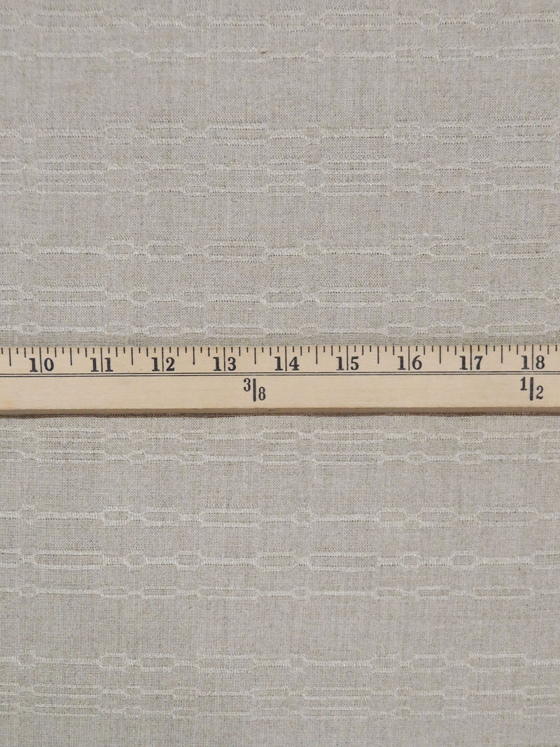 Wood Smoke 100% Linen Horizontal Novelty Stripe Weave Mid-Weight Woven - European Mill - 58W