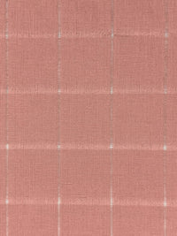 Salmon Rose 100% Linen Leno Weave Plaid Shirt-Weight Woven - European Mill - 60W