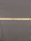 Muted Midnight Navy/Blanched Almond 100% Polyester Vertical Stripe Print Twill Blouse Weight Woven - Imported From Italy - 58W