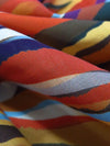 Red Rust/Sandy Brown/Dark Magenta/Multi 100% Cotton Painted Abstract Print Voile - Imported From Italy - 56W