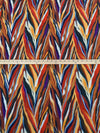 Red Rust/Sandy Brown/Dark Magenta/Multi 100% Cotton Painted Abstract Print Voile - Imported From Italy - 56W