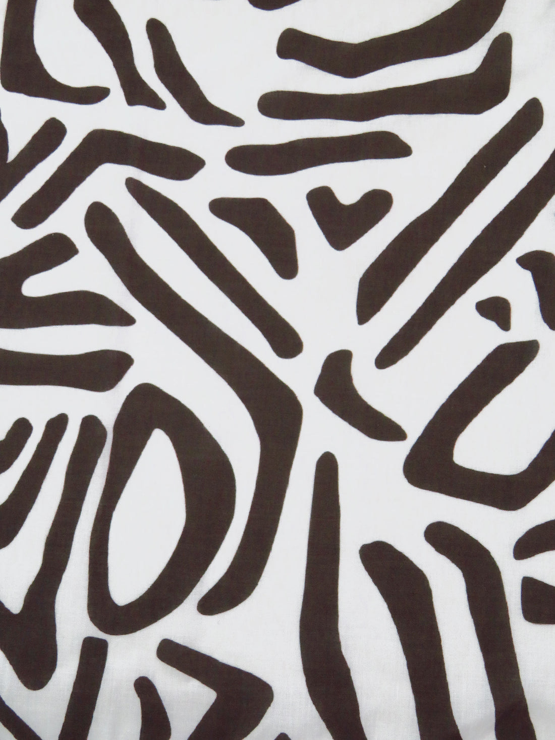 Cola/White 100% Cotton Abstract Animal Print Voile - Imported From Italy - 56W