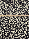 Black/Cream Polyester/Lycra Animal Print Pebble Charmeuse - NY Designer - 57W