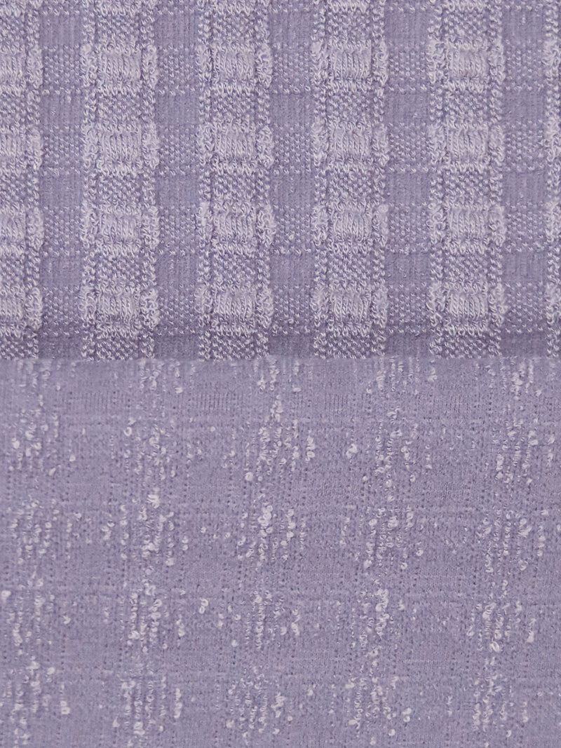 Lavender Polyester/Lycra Plaid Weave Double Knit - NY Designer - 44W